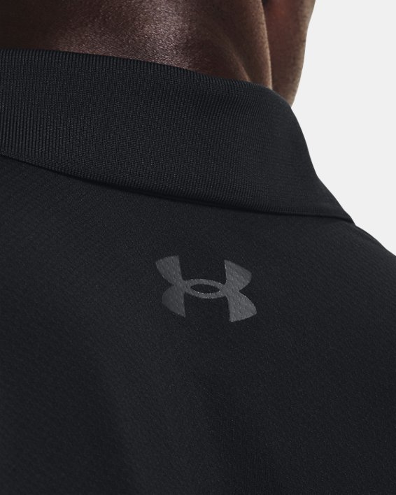 Men's UA Performance Blocked Polo in Black image number 3